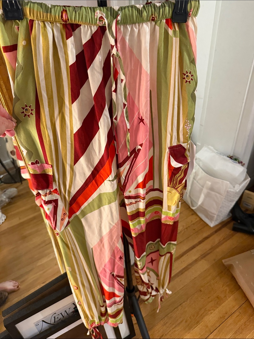 Never Fully Dressed Multicolor Striped Cargo Pants